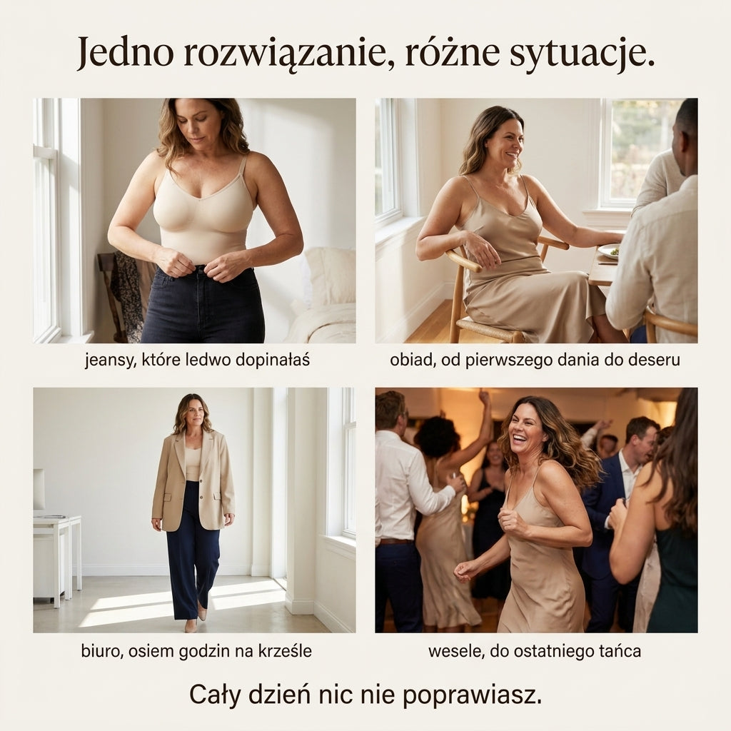 Jedno rozwiązanie, różne sytuacje — jeansy, obiad, biuro, wesele